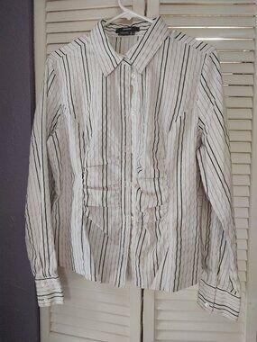MAXIME Striped Cotton Blouse